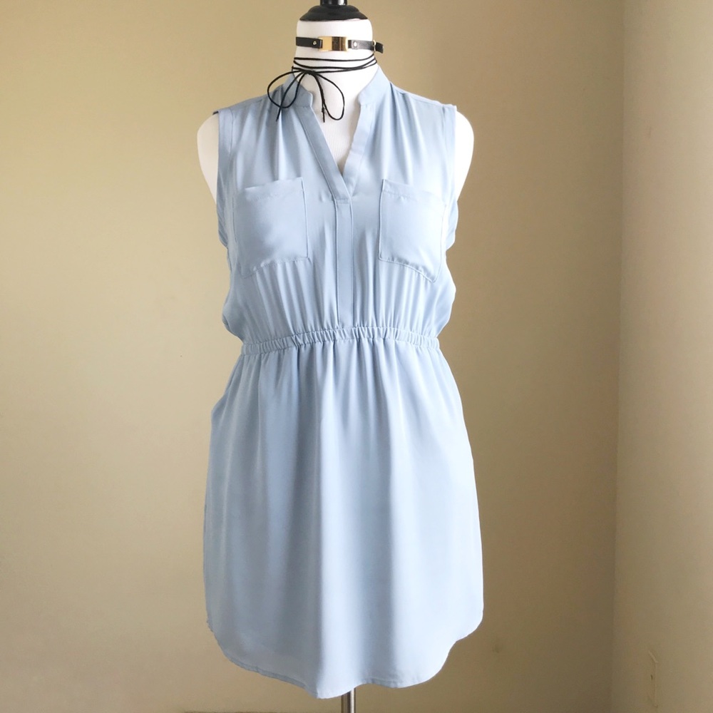 Cupcakes & Cashmere Utility Dress Baby Blue